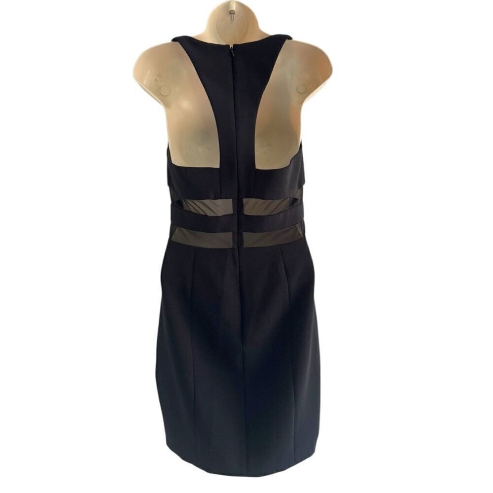 Jay Godfrey Womans Sz 6 Perot Black Mesh Insert Mini Dress Cocktail - Picture 4 of 9